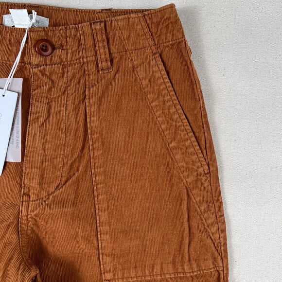 Outerknown Lou Cord Pants Women’s 24 Faded Cedar Brown High Rise Corduroy - Picture 3 of 16